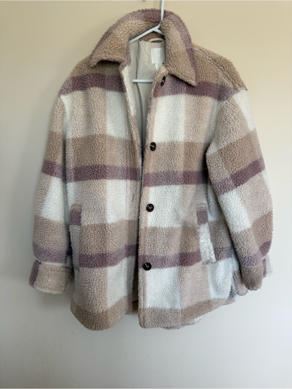 Women’s Teddy Sherpa Plaid Jacket